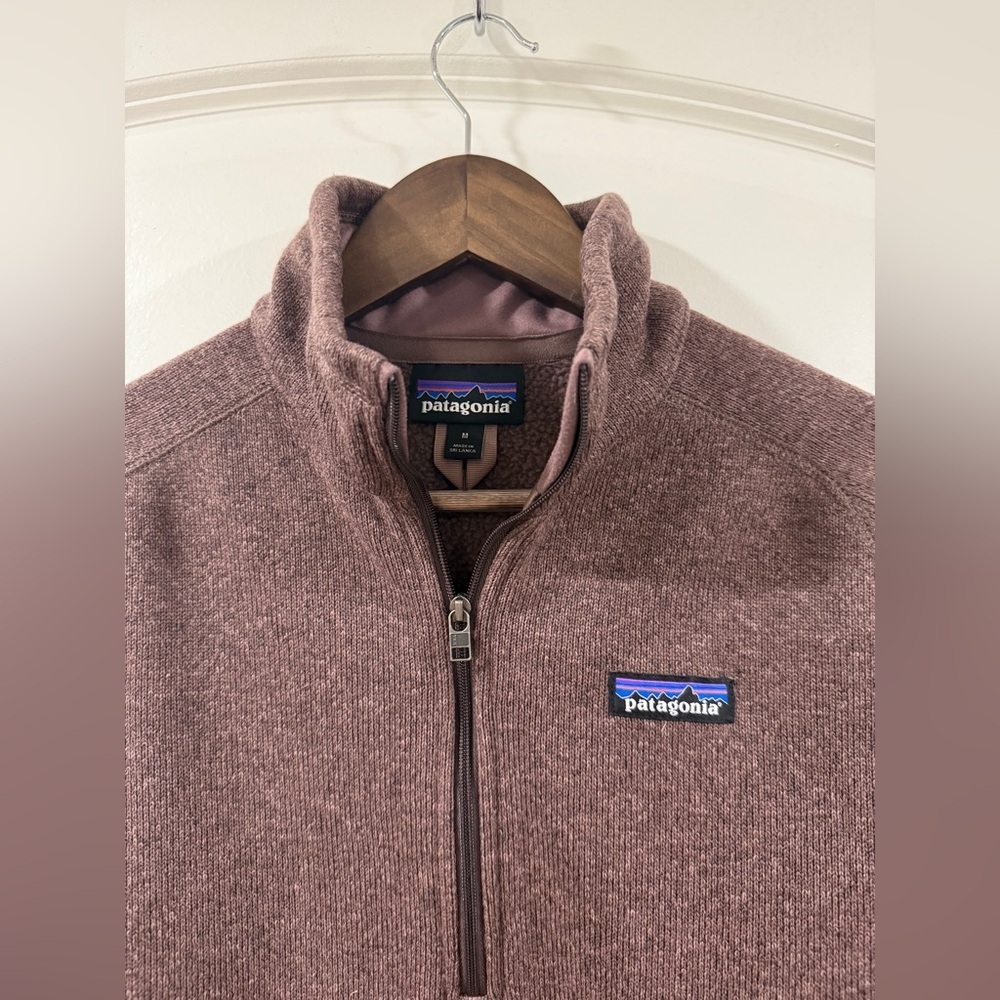 Patagonia Better Sweater Women’s Medium 1/4 Zip Fleece Pullover Brown - Picture 9 of 9